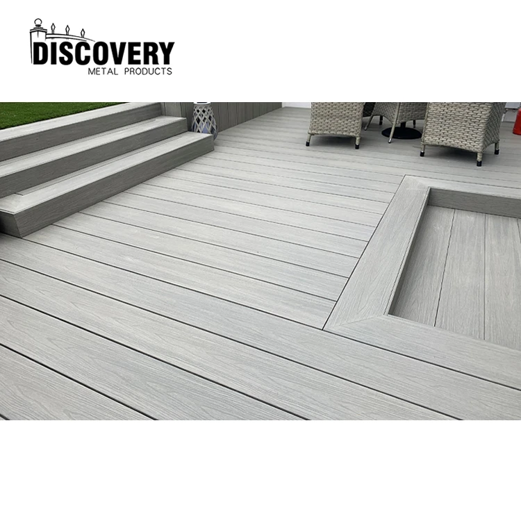 Wholesale Factory Prices Easy Installation Bicolor Composite Co-extrusion Decking Wood Grain color WPC Decking