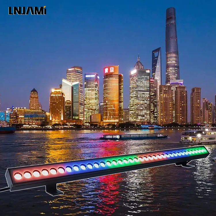 LNJAMI 36W DC24V LED Wall Washer IP65 Waterproof RGB Wallwasher Light For Outdoor Landscape Bridge Building Facade Lighting