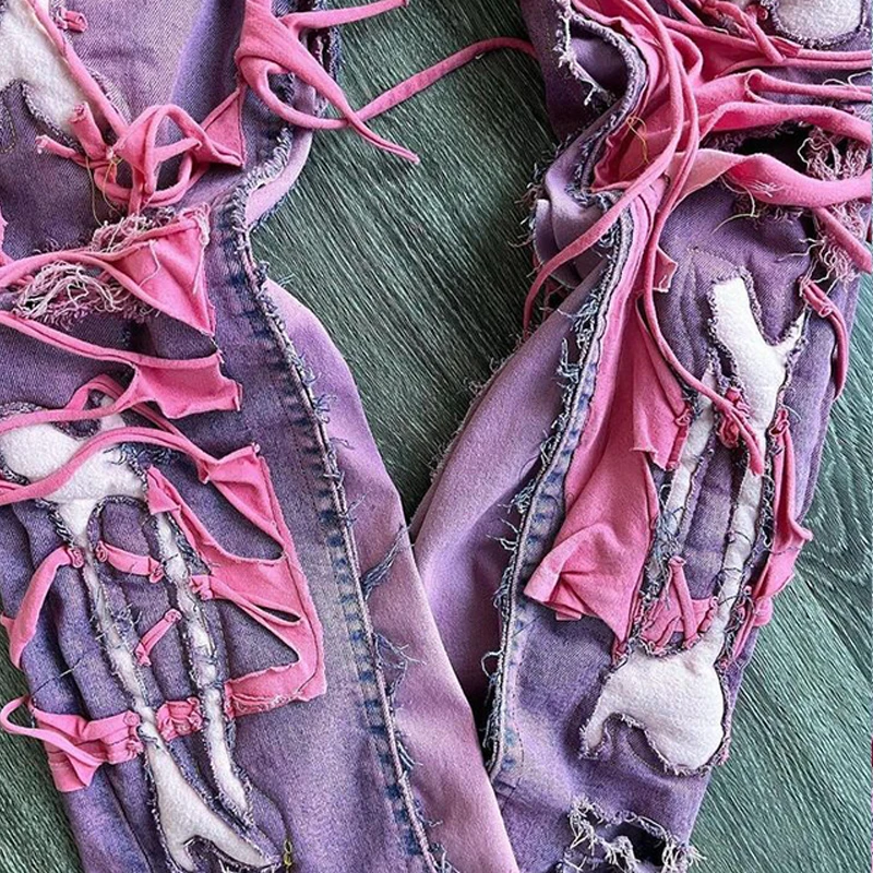 DiZNEW Custom logo Straight Leg Designer Stretch jeans Denim men Straight Loose wash jeans fashion men jeans