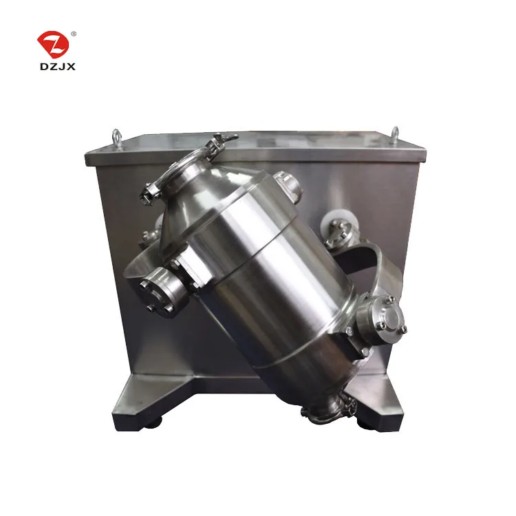 stainless steel small chemical granules herb dry powder three dimensional mixer machine
