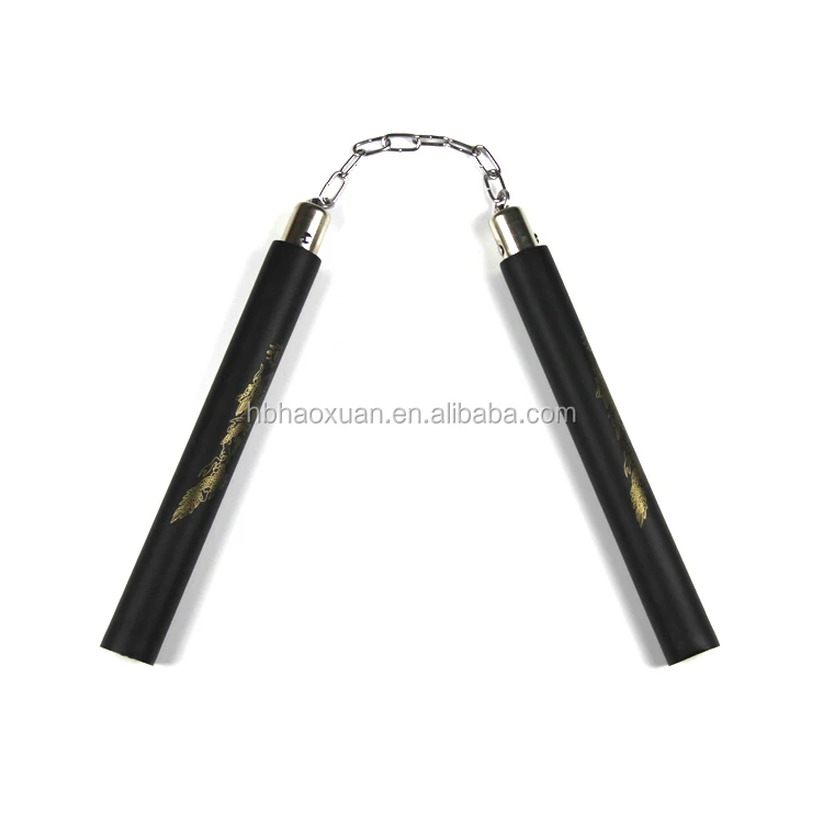 Durable Nunchakus Martial Arts Nunchakus Foam Metal Chain Safe Sponge Nunchucks For Beginners And Kids Black Red Children