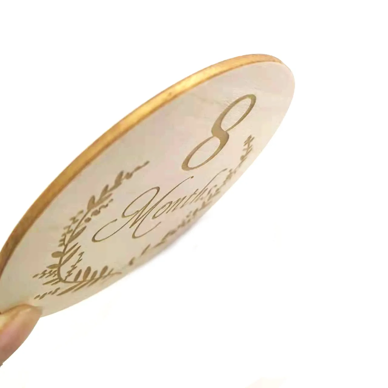 Newborn Baby Monthly Milestone Photo Cards round Photography Props Baby Announcement Cards