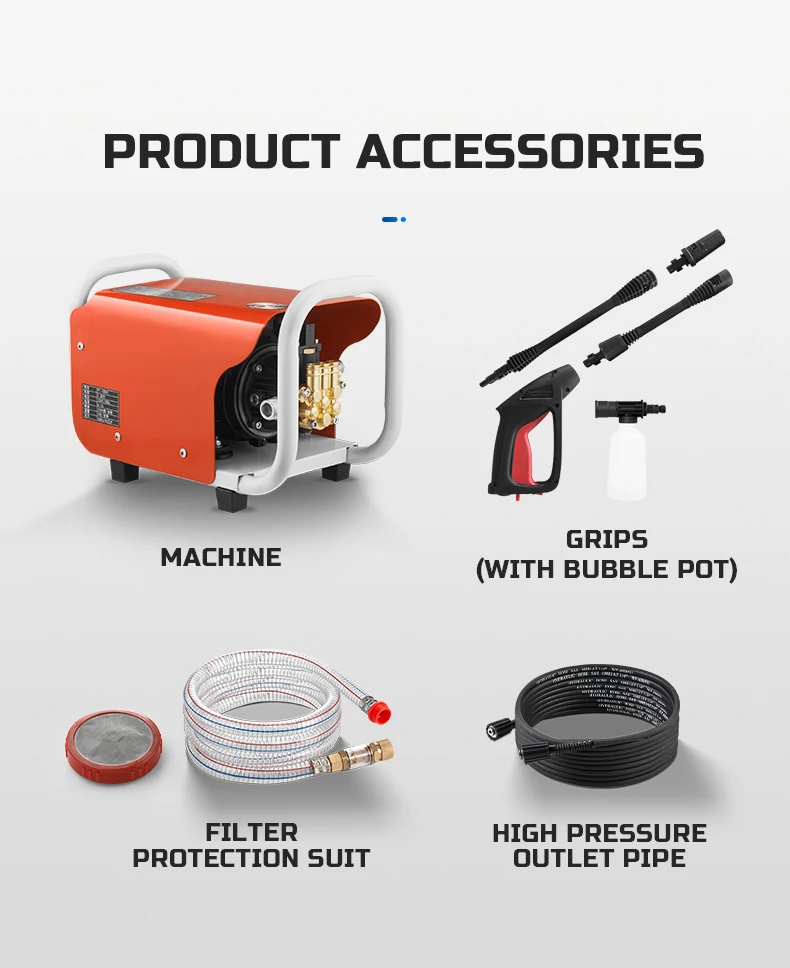 CE Certified 1200W 80bar Household High Pressure Washer electric high pressure water jet cleaner