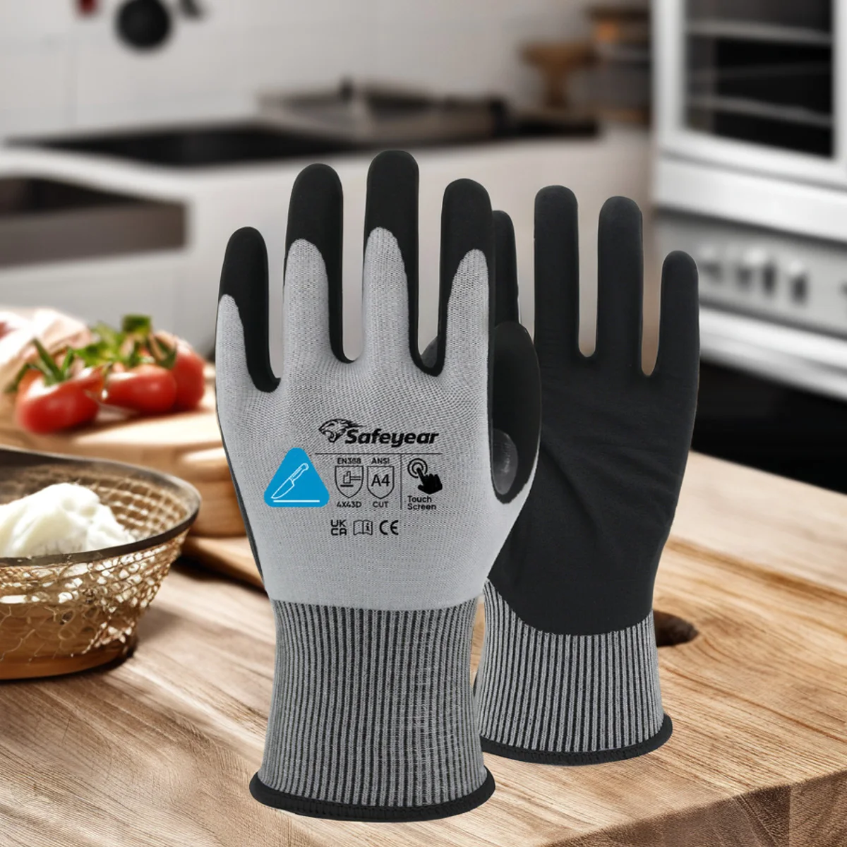 HDPE Knife Cut Proof Work Gloves Grade Level 5 Cut Resistant Gloves Anti-cut A6 Protection Safety Gloves for Glass Meat Fish etc