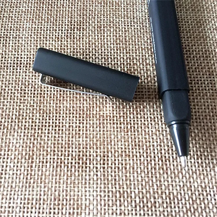 Wholesale High Quality  Custom Promotional Square Soft Touch Rubber coated  Gel Pen  with custom Logo Plastic  Black gel ink pen