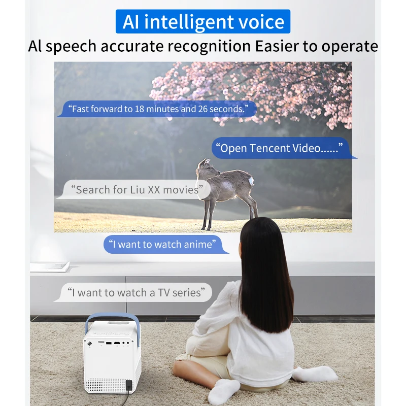 4K 3D Smart Android Мини карманный проектор Led DLP портативный Wifi проектор для смартфона планшета мобильного телефона ПК