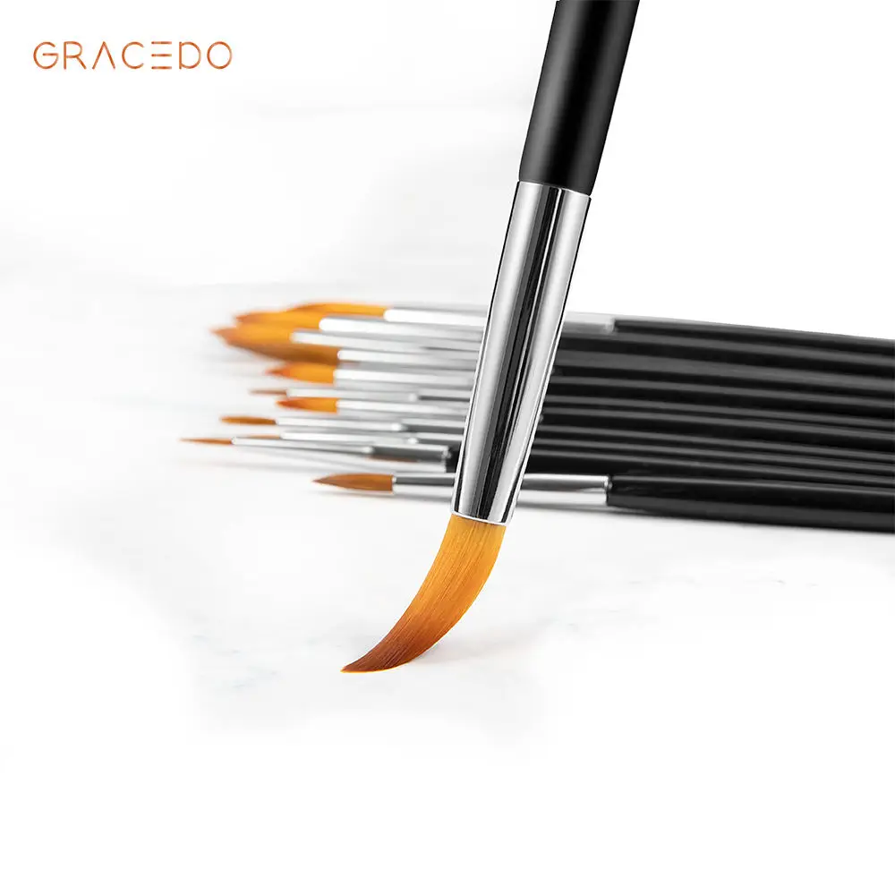 Professional 15 Pcs Anngle Acrylic Artist Paint Brush Wood Handle Oil Watercolor Art Set Paint Brush For Artist Art Painting