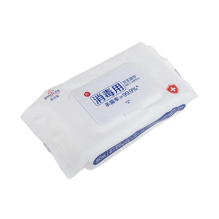 China supplier private label 50pcs custom disinfecting antibacterial wet wipes for adults
