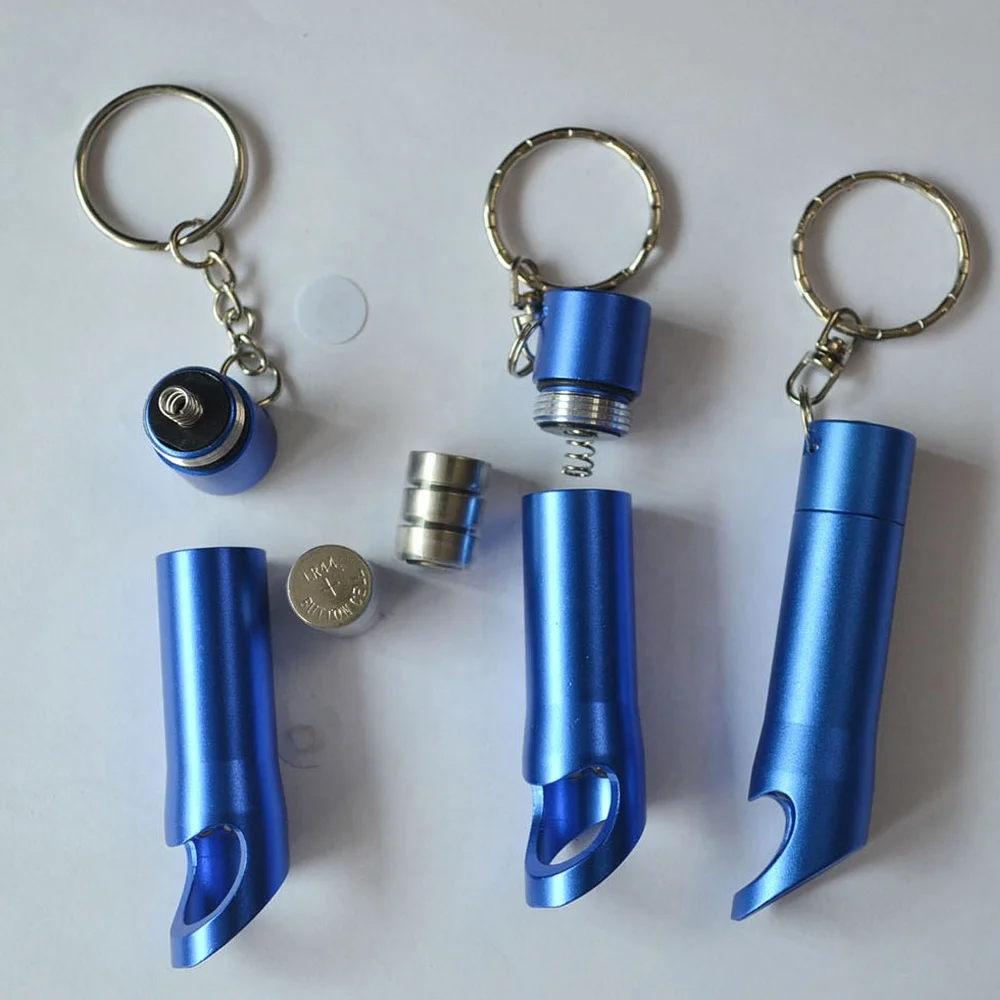 LINLI Mini 3 Light Aluminum LED Opener Keychain Metal Keyring Opener Customized Logo Laser Engraving Flashlight Key Ring