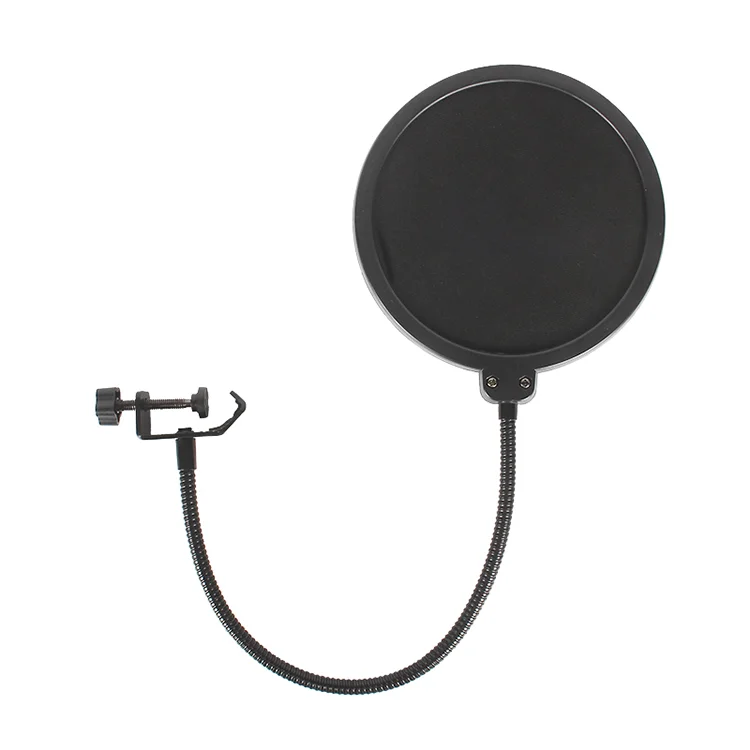 
2020 Hot selling two layers Round Shape Microphone sound Filter U-Type Microphone Pop Filter shield 