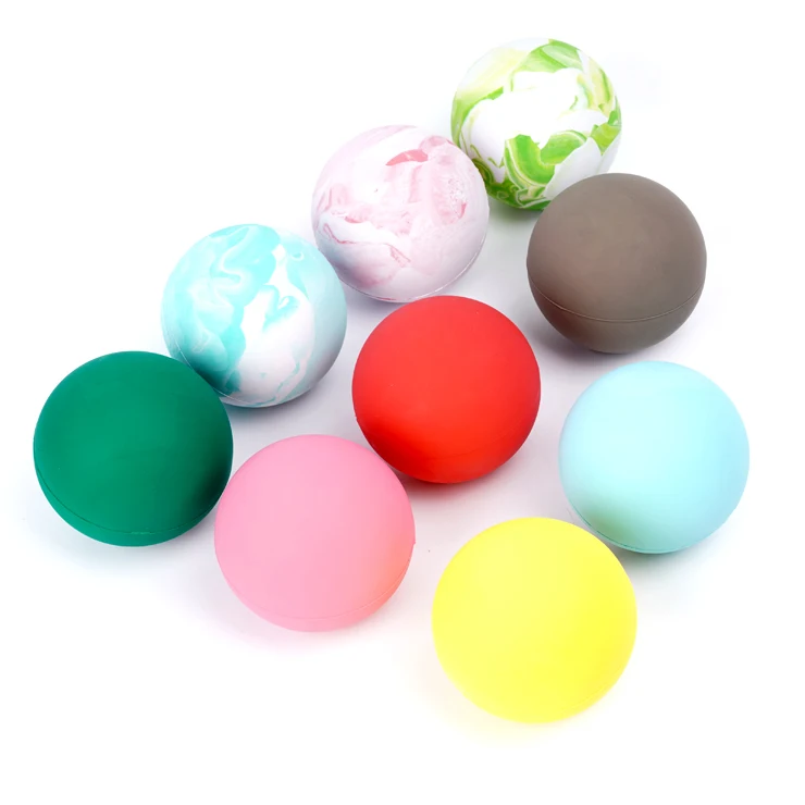 2.5 inch Factory High Quality Custom Logo  Muscle Massage Ball Roller pilates Solid Ball Nature Rubber lacrosse ball