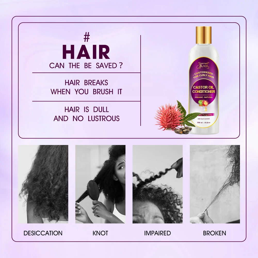 SLAYING LOLLI private label castor oil shea butter jojoba oil deep curly hair conditioner for extra dry 4C hair