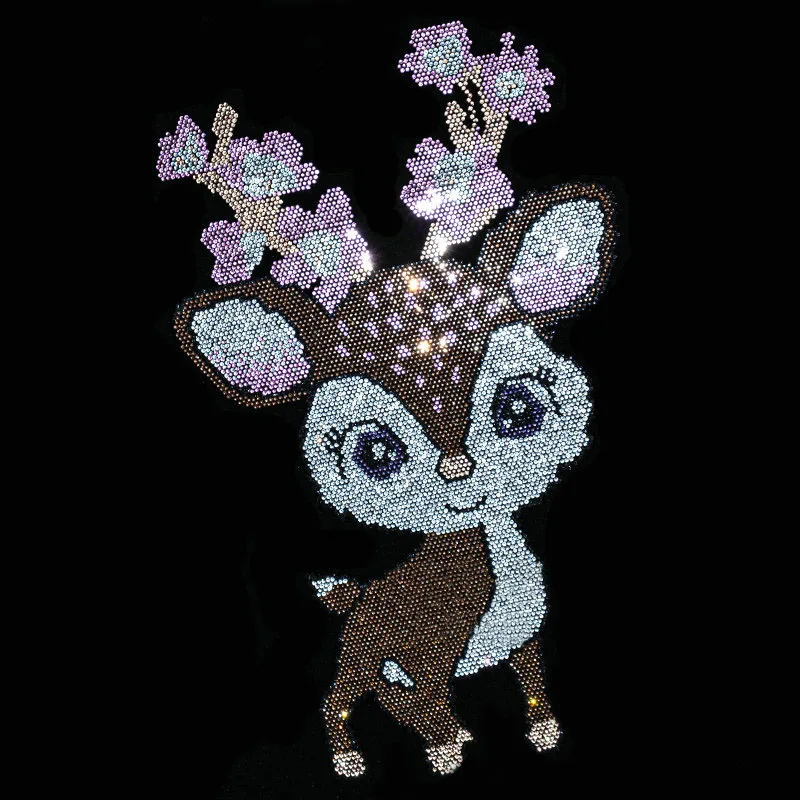 Good Quality Custom Rhinestone Design Fashion Queen Crown Hotfix Rhinestone Template Pattern Heat Transfer For Clothe