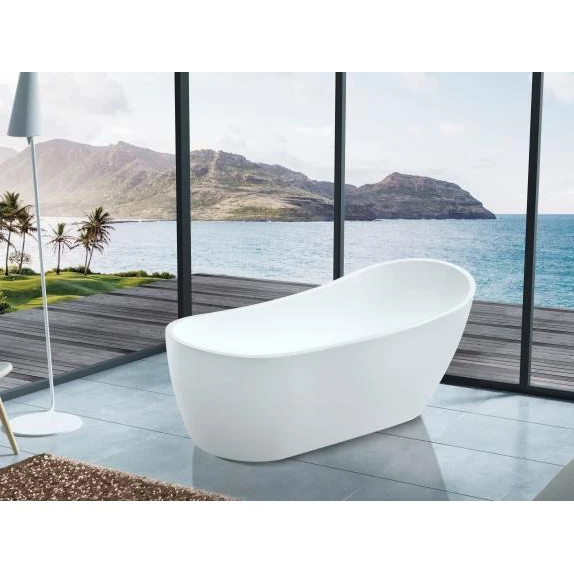 Italian design solid surface clear acrylic bathroom bathtub