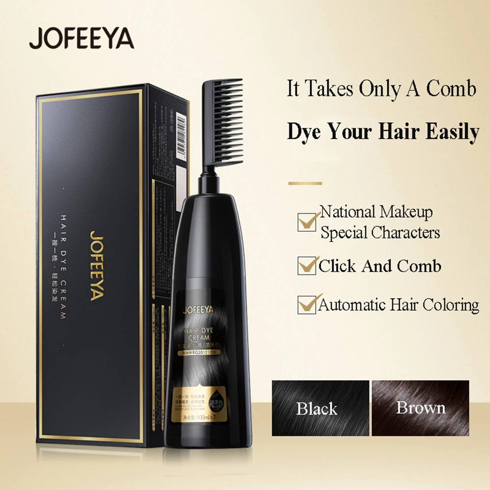 Hair Dye Shampoo Black Cruelty Free Organic Colorant Anti Grey Color Dark Black Shampoo Dye