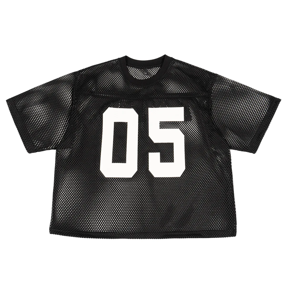 Customized summer 100% Polyester mesh hollow design rugby jersey digitally printed sports cropped jersey mesh