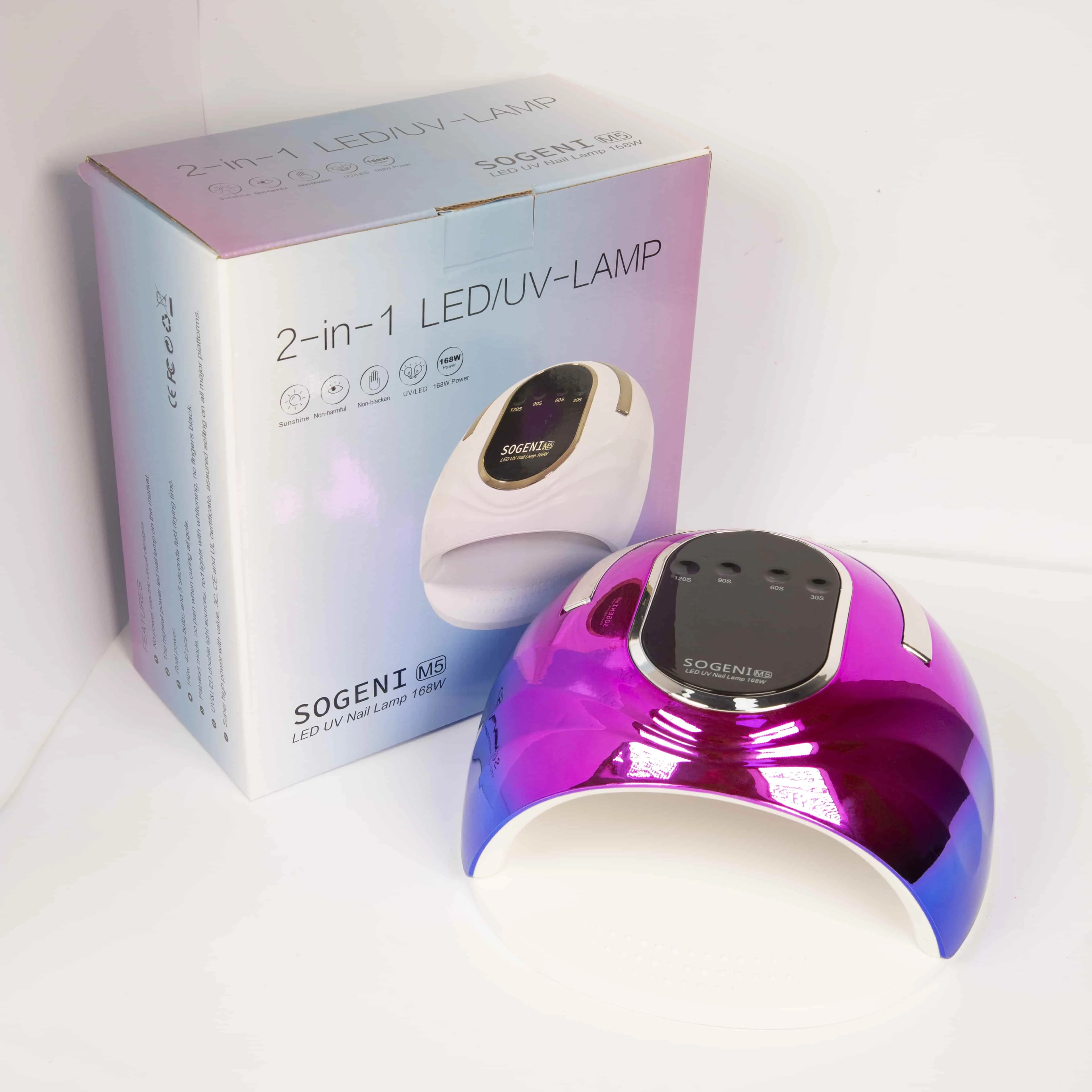 Portable 168w Fast Dry Gel Polish Curing Nail Dryer Lamp LED UV Nail Light