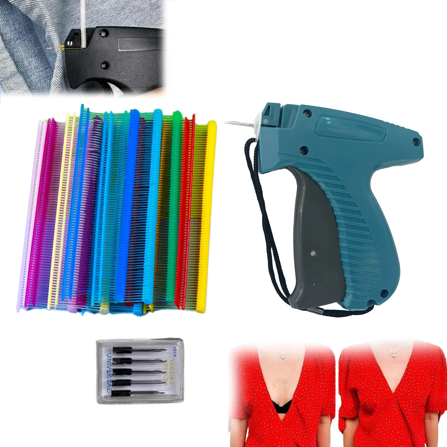 Portable Quick Clothing Fixer With Buckles Micro Stitch Tag Gun for Clothes Fixer Too