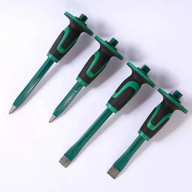 Rubber Sleeve Masonry ChiselHigh Carbon Steel Rubber SleevePointed Flat ChiselBurinConstruction WorkTruncated WireHardware