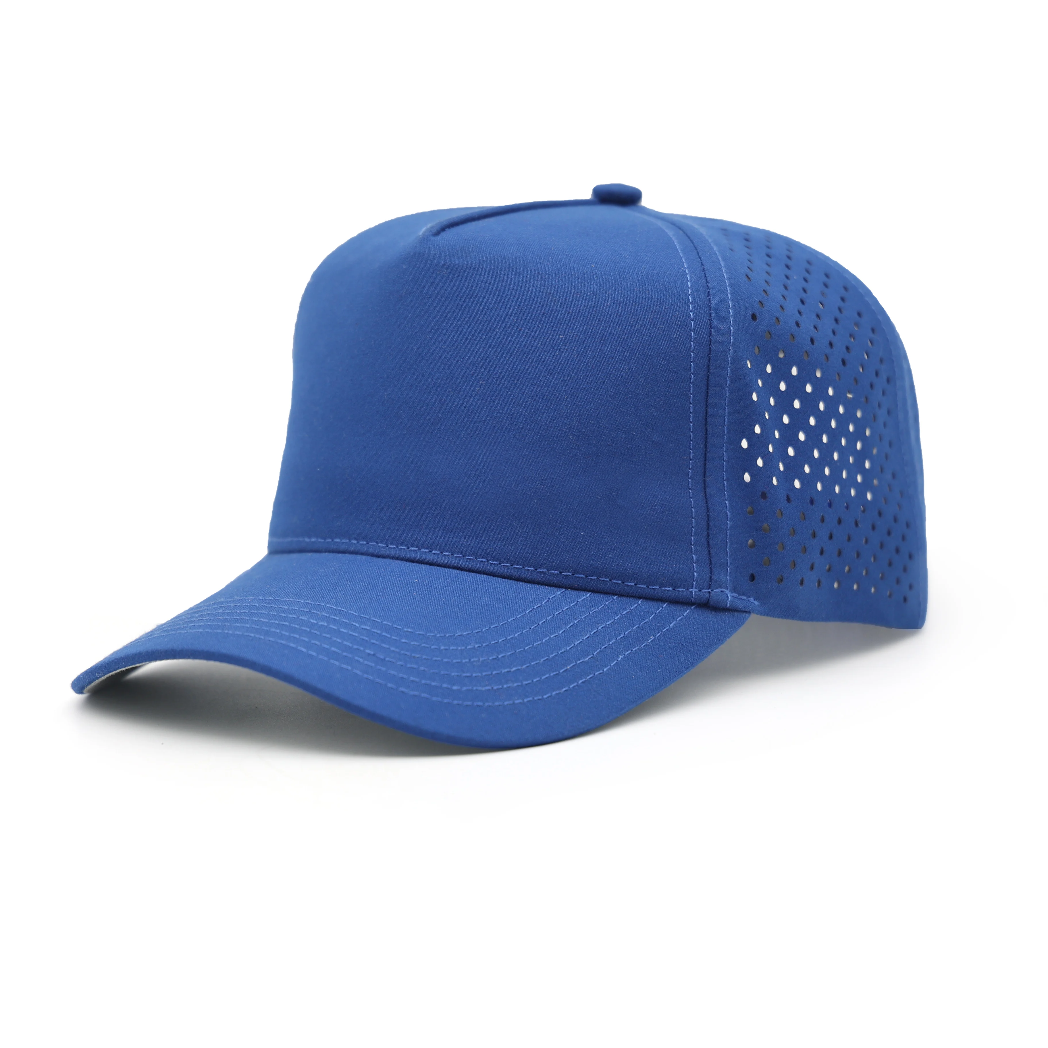 ODM Custom Waterproof and Perforated Hole Snapback Cap Quick Dry  Baseball Golf Hat