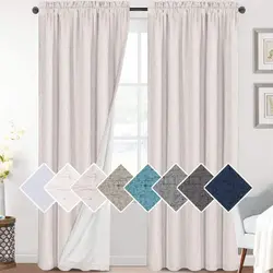 Современные теплоизолированные белые однотонные занавески из льна для отеля и гостиной