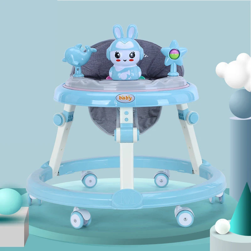 Foldable baby walker can sit and push