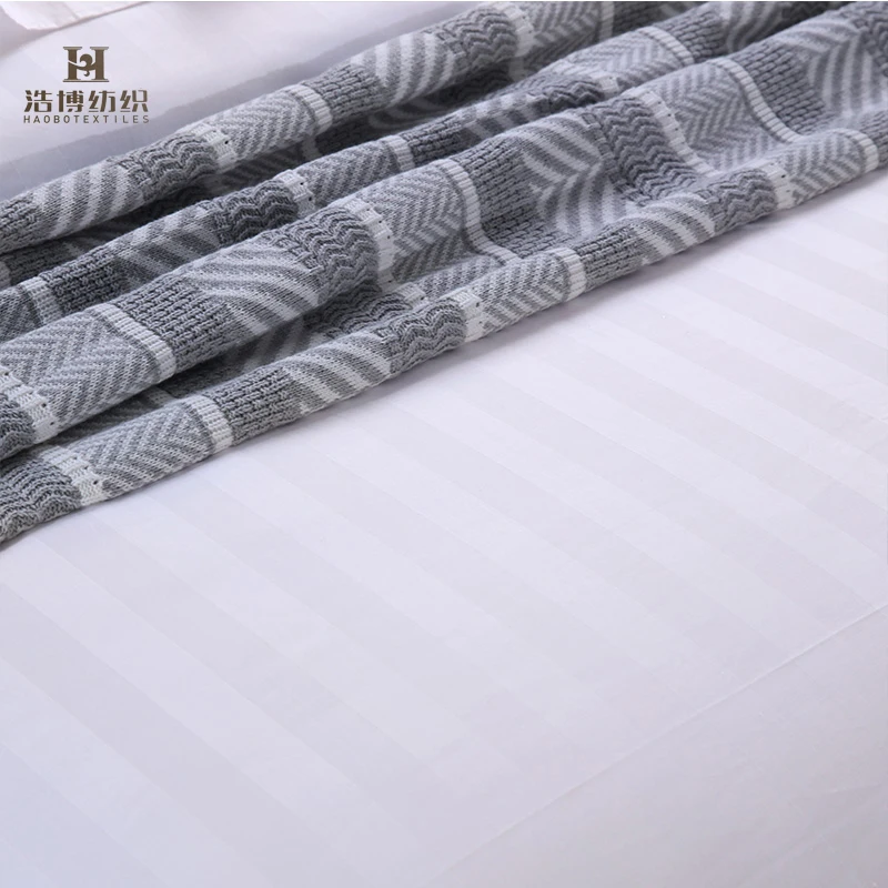 Wholesale yarn dyed stripe Home Bed Sheets 100% cotton 5 star hotel bedding linen sets bed sheet bedding set hotel bedding set