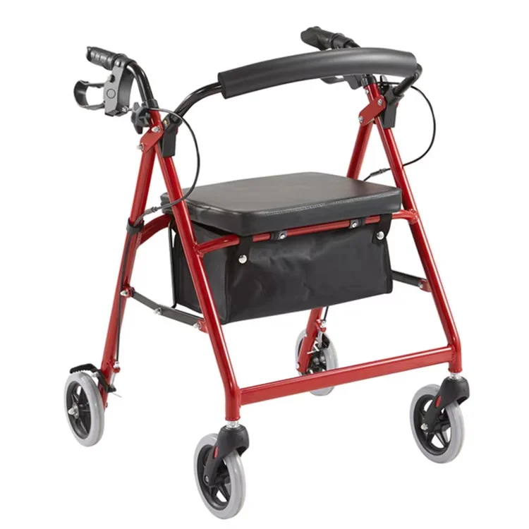 Wholesale Price Lightweight Folding Aluminium Rollator Walker Adult Patient Rollator Walkers