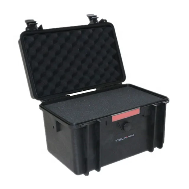 382323 waterproof Tsunami Heavy duty plastic equipment tool box ammo box with foam