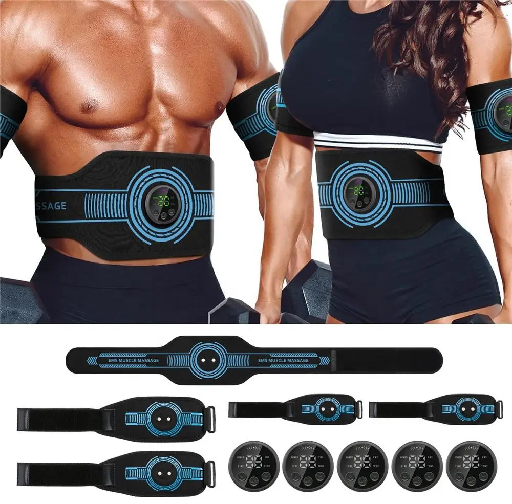 Exercise And Therapy Device Electronic Digital EMS TENS Units Belt And Arm Stimulator Massage Pads