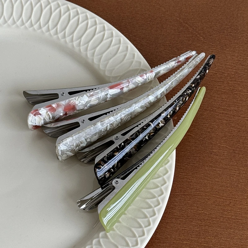 Korean Fashion High Quality Custom Hair Clips Cute Makeup Big Hair Duck Beak Grip Acetic Acid Hair Styling Accessory