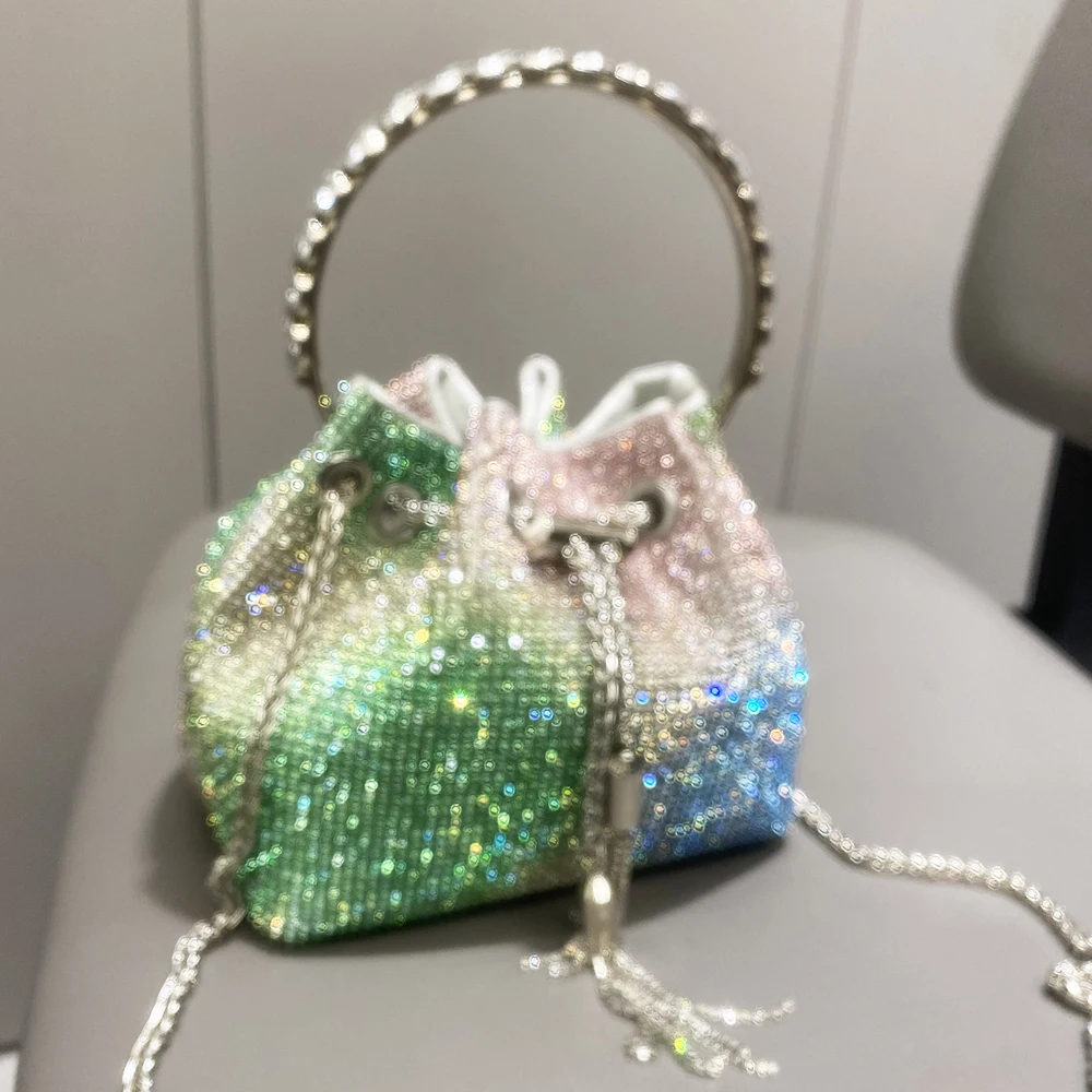 Роскошные дизайнерские женские сумки-клатчи и сумки через плечо со стразами для вечерних банкетов свадеб