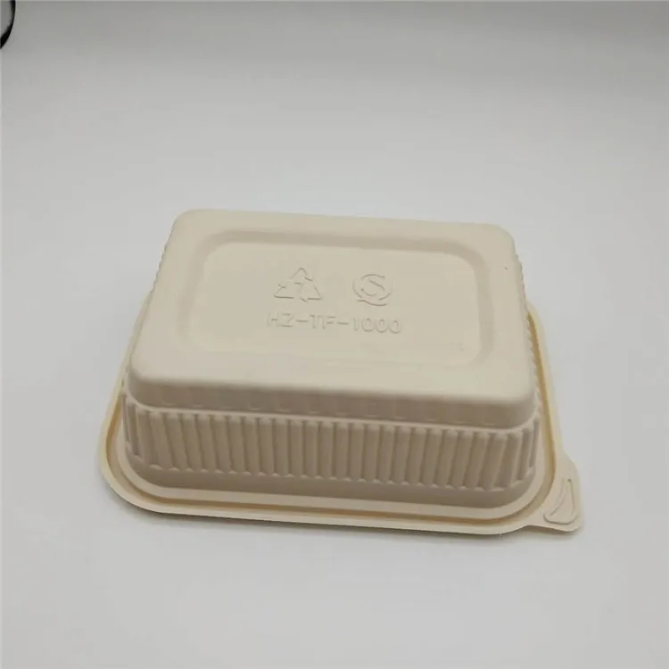 1000ml  biodegradable corn starch food lunch box with lid