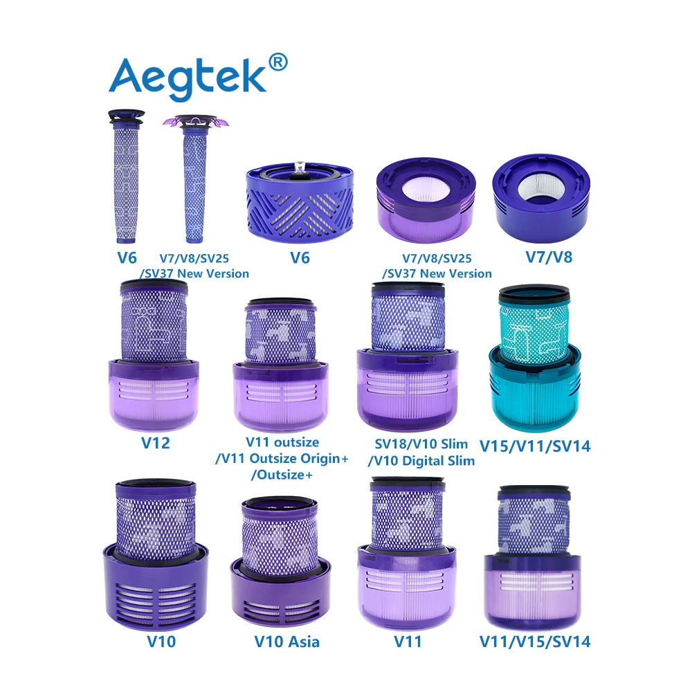 V6 V7 V8 V10 V11 V12 V15 Filter for Cordless Dysons Vacuum Cleaner Parts Replacement Accessories Washable Feature