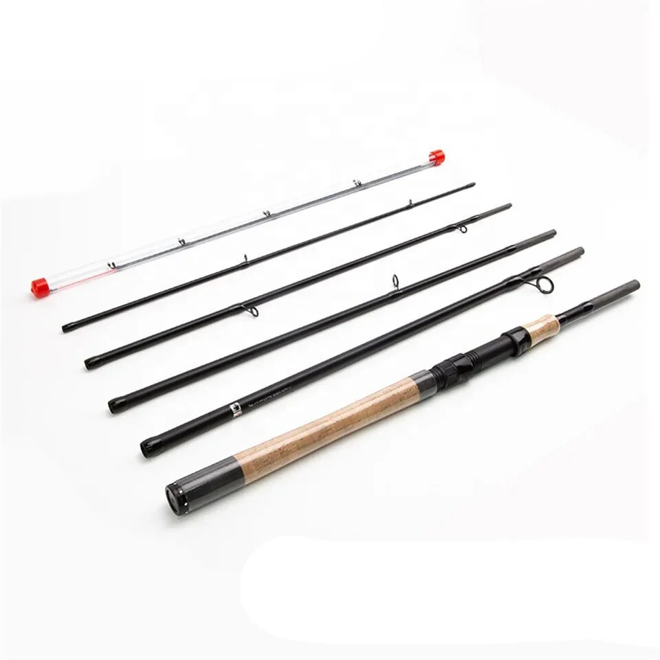 Feeder fishing rod carbon 6 section feeder fishing rod travel 2 tips wholesale