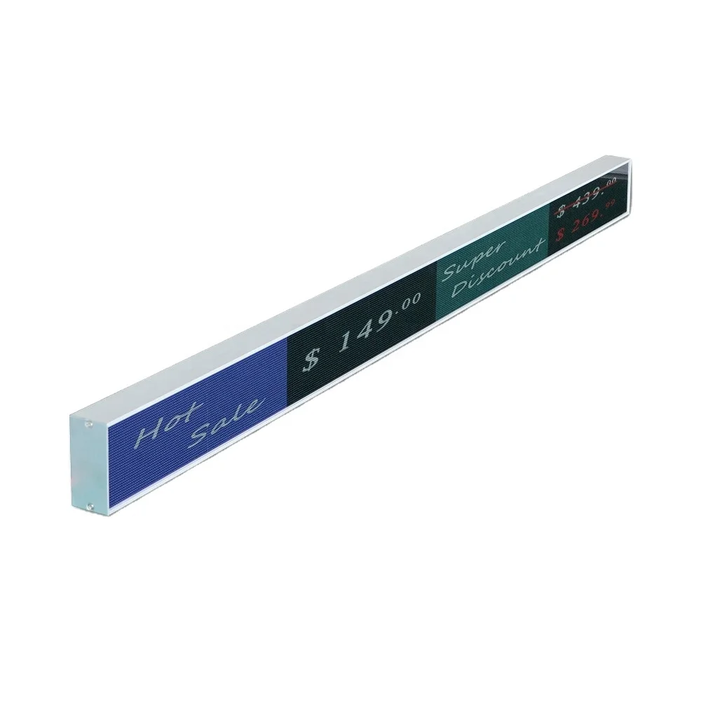 Smart digital GOB P1.2 supermarket retail led strip led shelf display shop digital shelf display for advertising
