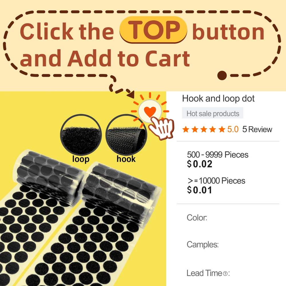 Self adhesive hook loop dots magisches klebeband fastener adhesive hook and loop circles