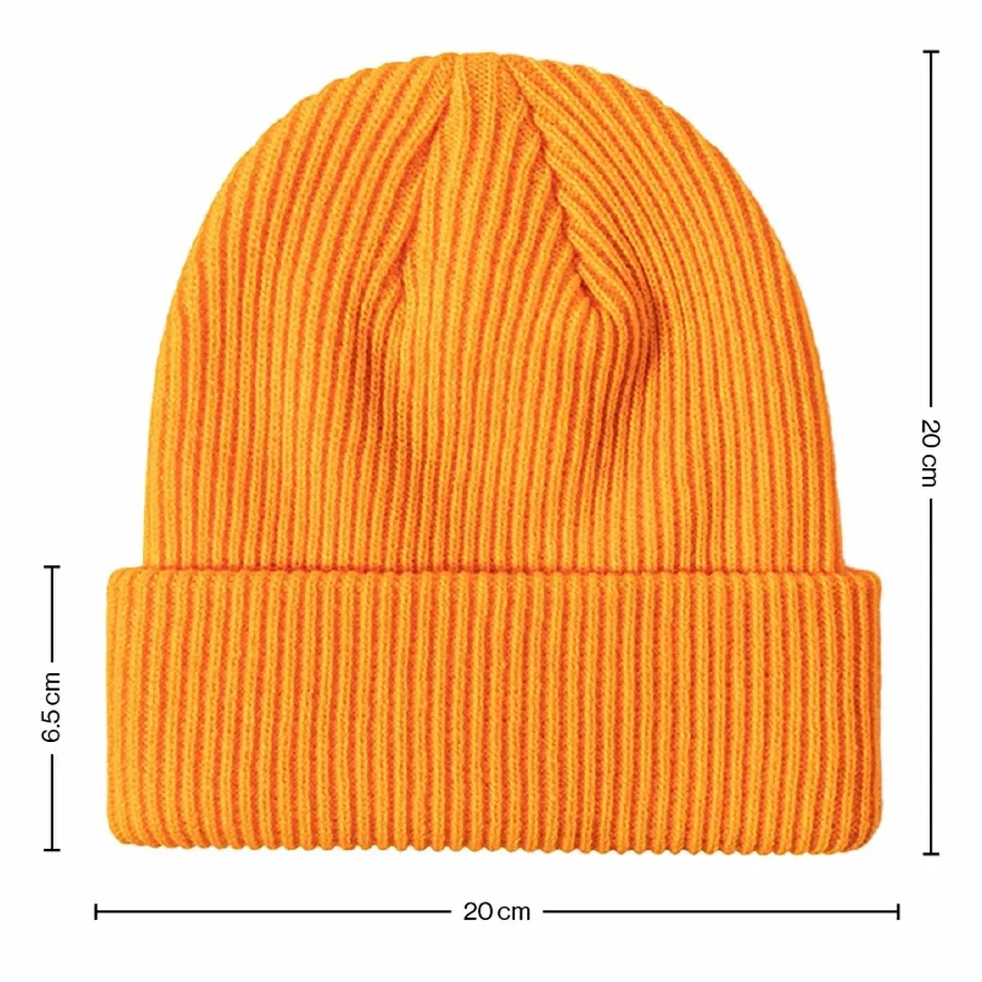 Wholesale Custom Embroidery Logo Printed Embossed Beanies 100% Cotton Knitted Beanie Hat For Ladies Man