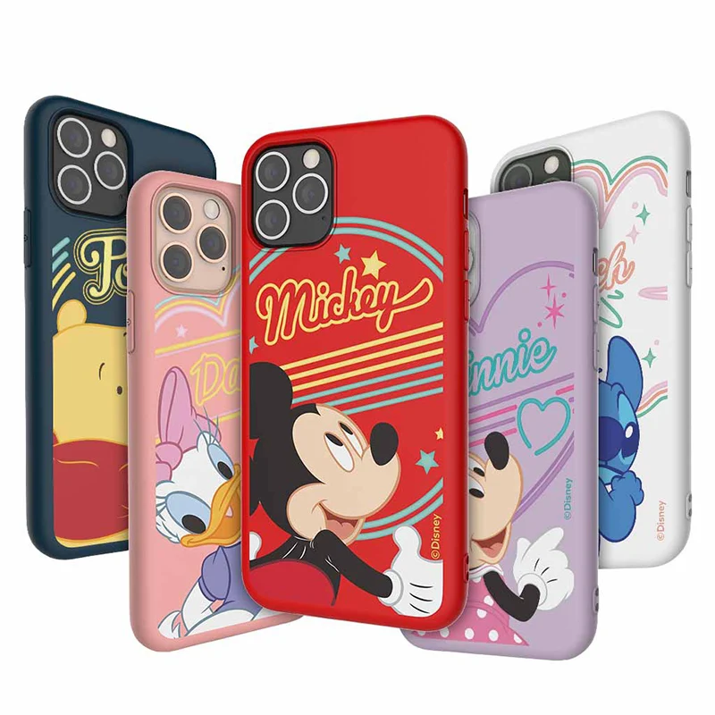 Disneyy Original Mickey Mouse Mobile Cell Phone Accessories Custom Phone Case For iPhone 13 12 11 Pro Max X XS XR Silicone Cover