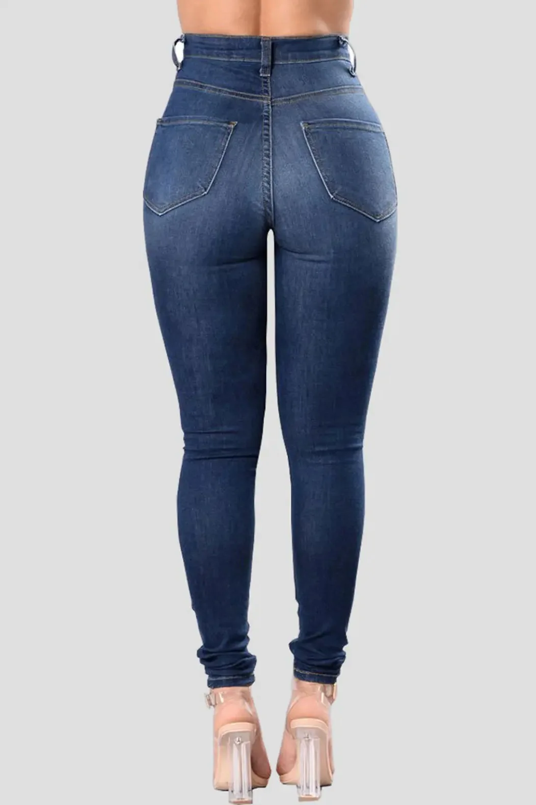 Wholesale Hot Sales Stretchy Jean Women Slim Straight Ripped Jeans Mujer Skinny Pencil Style Distressed Jeans Women