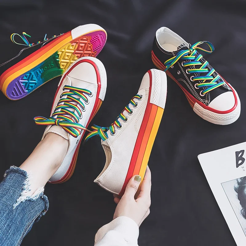 Wholesale white sneakers women color sole cheap canvas women white shoes