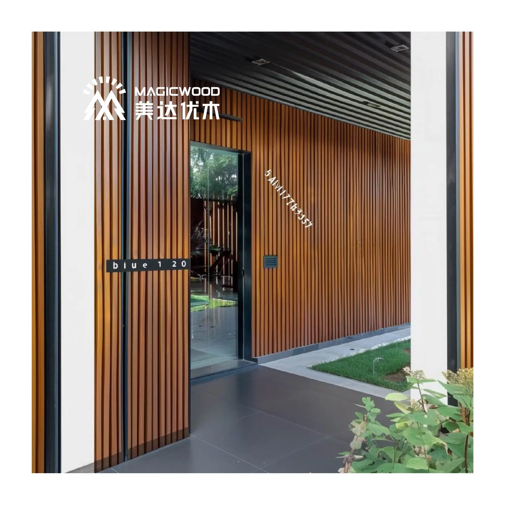 Free shipping waterproof co-extruded hard wearing wood plastic composite flexible wall cladding panel for exterior wall