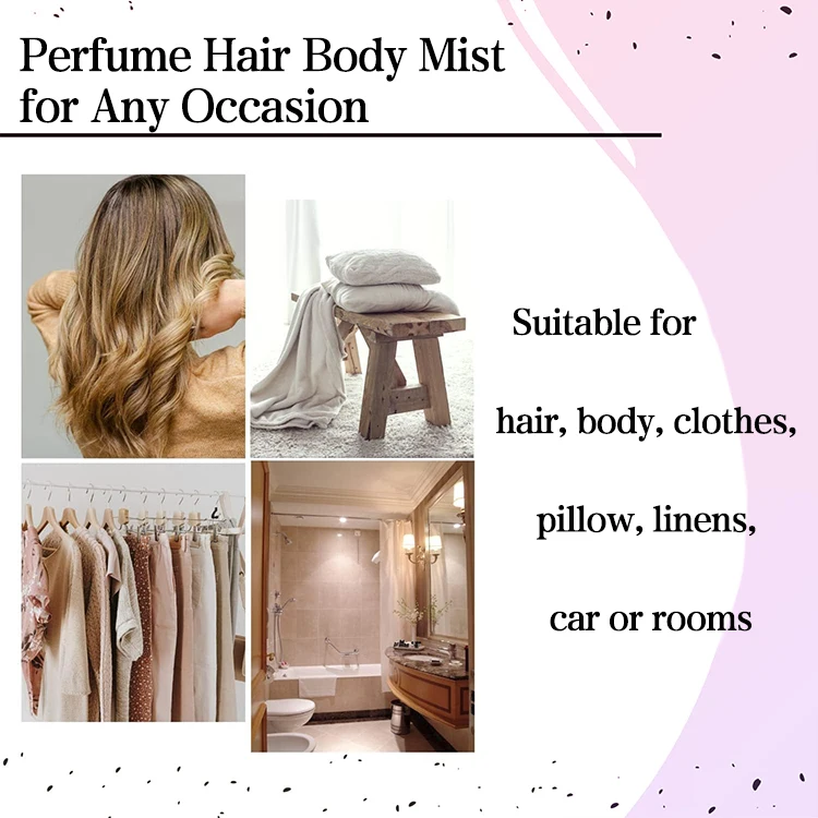Rose Hair Perfume Spray Fragrance Organic Hair And Body Fragrance Mist