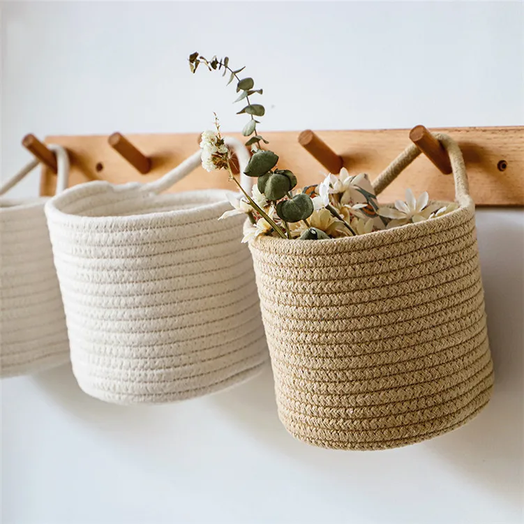 Tall Baskets Decorative Yarn Basket Storage Wire Mesh for Bohemia Cotton Rope Soft Big Under Shelf German Food Gift Painting