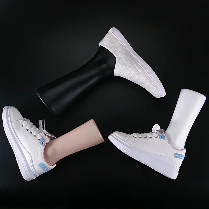 Wholesale White Black Skin Color Foot Mannequin Stand Plastic Display Shoes Male Female Sock Display Foot Mannequin for Shoes