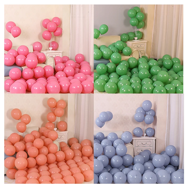 Factory Wholesale Retro Balloon Pink White Sand Sage Green Latex Retro Balloons For Anniversary Engagement Birthday Party Decor