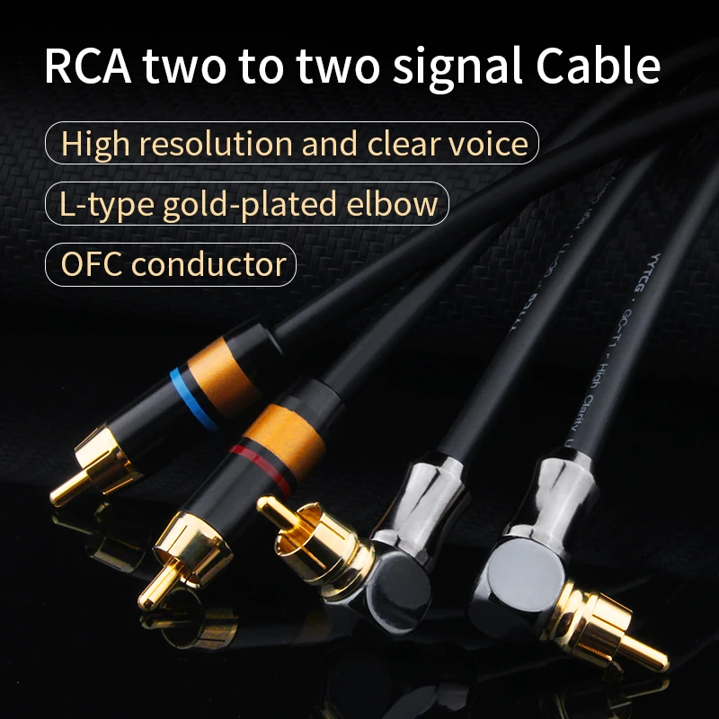 RCA Cable 2RCA to 2 RCA Male to Male Gold Plated RCA Audio Cable  for Home Theater DVD TV Amplifier