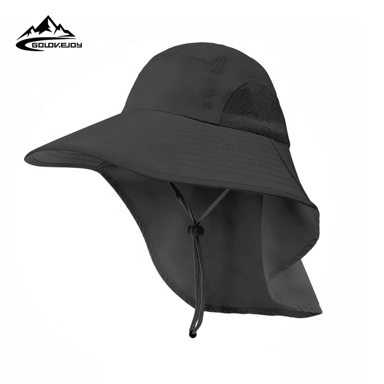 GOLOVEJOY XMZ210 летние уличные рыболовные нейлоновые Мужские Солнцезащитные Панамы с чехлом для шеи