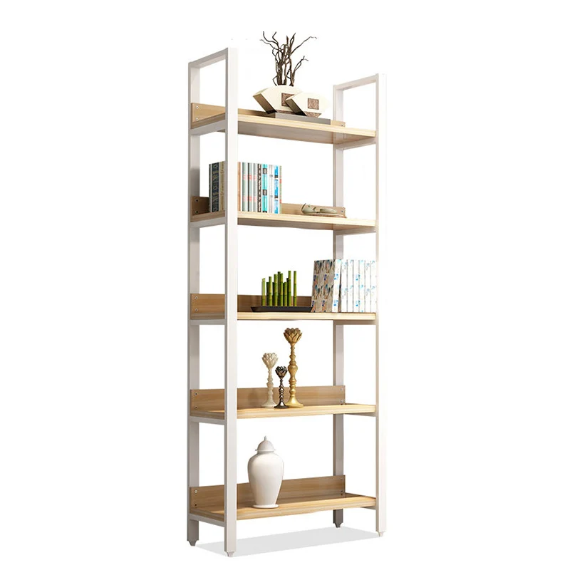 Modern Style Industrial Style Bookcase and Book Shelves Vintage Wood tube Bookshelf