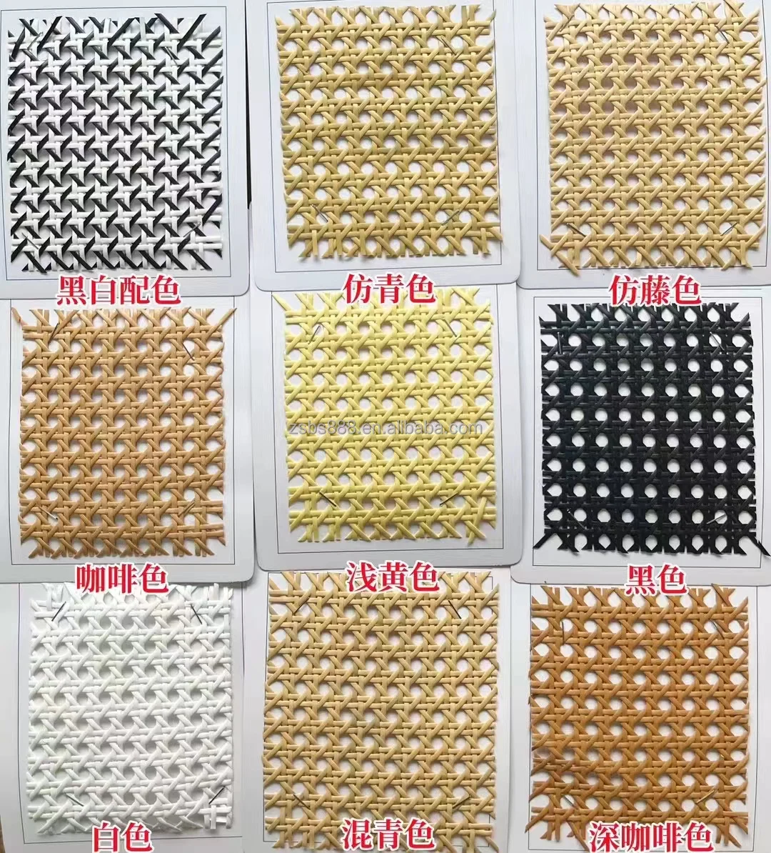 Wholesale hand-woven Good Quality Plastic  Rattan Webbing open Mesh Cane Rattan Webbing roll